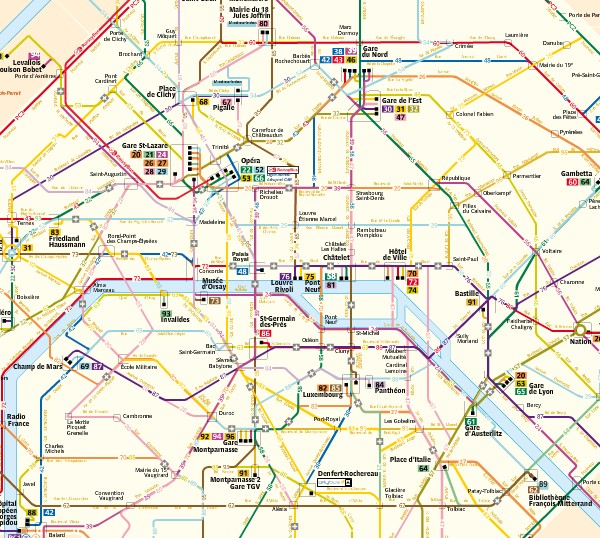 Mapa interactivo de autobuses en Par�s