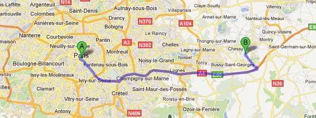 Mapa de Par�s a Disneyland Resort Par�s