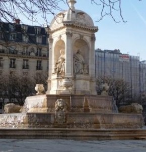 Fuente de los Cuatro Obispos en la Plaza de Saint Sulpice de Par�s
